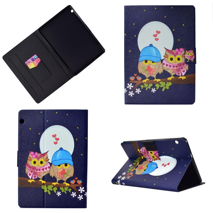 Electric Pressed Left Right Flat Feather Case With Sleep Function Pen Cover & Card Slot & Holder