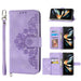 Embossed Floral Leather Phone Wallet For Samsung Galaxy z