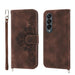 Embossed Floral Leather Phone Wallet For Samsung Galaxy z