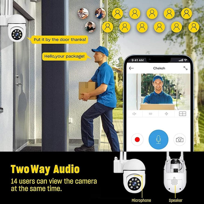 1080P Hd Wireless Wifi Smart Surveillance Camera Support Night Vision / Two Way Audio Without Memory