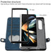 Double Fold Leather Phone Case With Side Buckle For Samsung