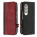 Double Fold Leather Phone Case With Side Buckle For Samsung