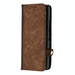 Double Fold Leather Phone Case With Side Buckle For Samsung