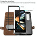 Double Fold Leather Phone Case With Side Buckle For Samsung