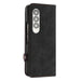 Double Fold Leather Phone Case With Side Buckle For Samsung