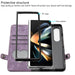 Double Fold Leather Phone Case With Side Buckle For Samsung