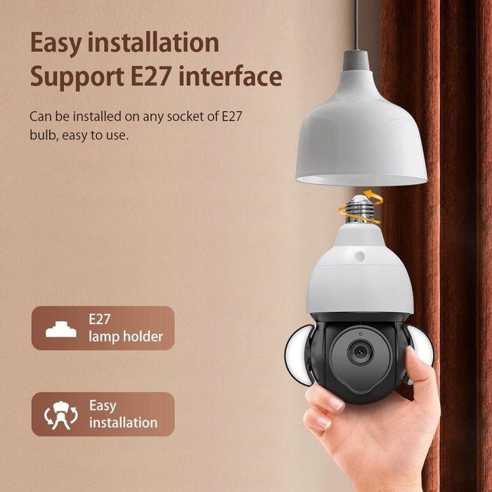 5Mp E27 Light Bulb Floodlight Camera