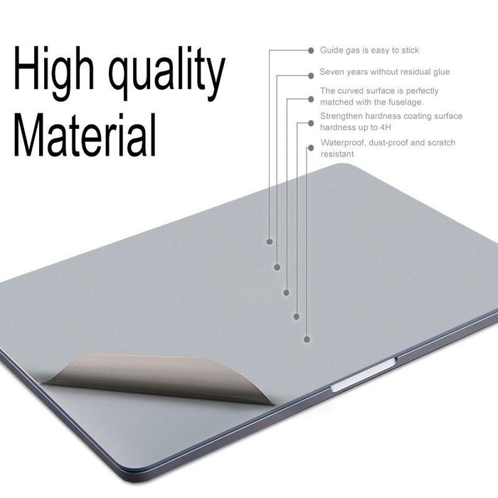 For Macbook Retina 12 Inch A1534 4 In 1 Upper Cover Film + Bottom Cover Film + Full-Support Film + Touchpad Film Laptop Body Protective Film Sticker