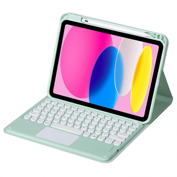 For Ipad 10Th Gen 10.9 2022 Sa-10C Bluetooth Touch Keyboard Leather Tablet Case With Pen Slot