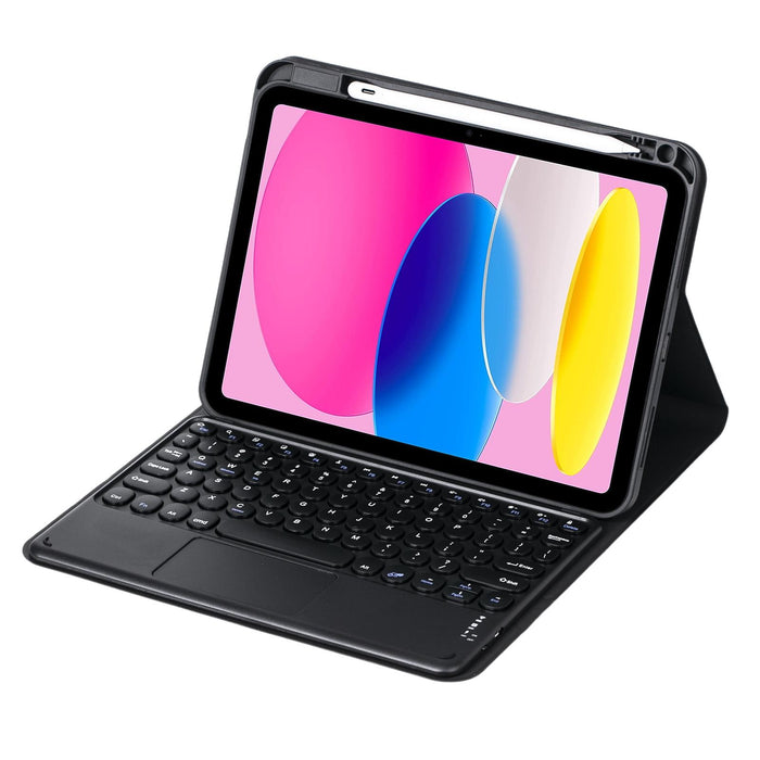 For Ipad 10Th Gen 10.9 2022 Sa-10C Bluetooth Touch Keyboard Leather Tablet Case With Pen Slot