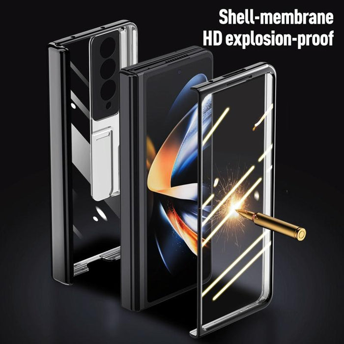 Electroplated Full Body Hinge Case For Samsung Fold 4