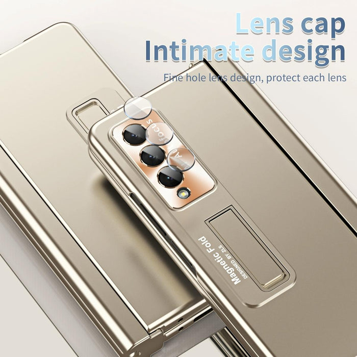 Foldable Phone Case With Pen Slot Electroplated For Samsung