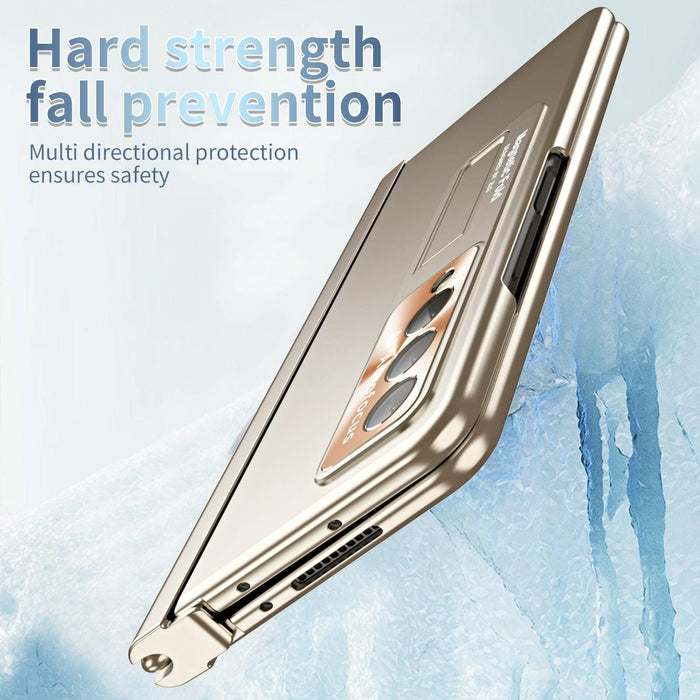 Foldable Phone Case With Pen Slot Electroplated For Samsung