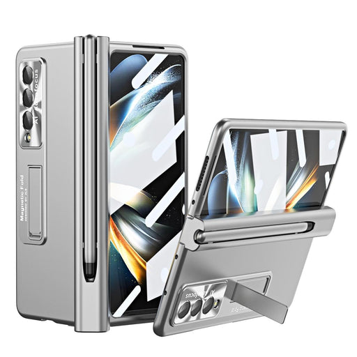 Foldable Phone Case With Pen Slot Electroplated For Samsung