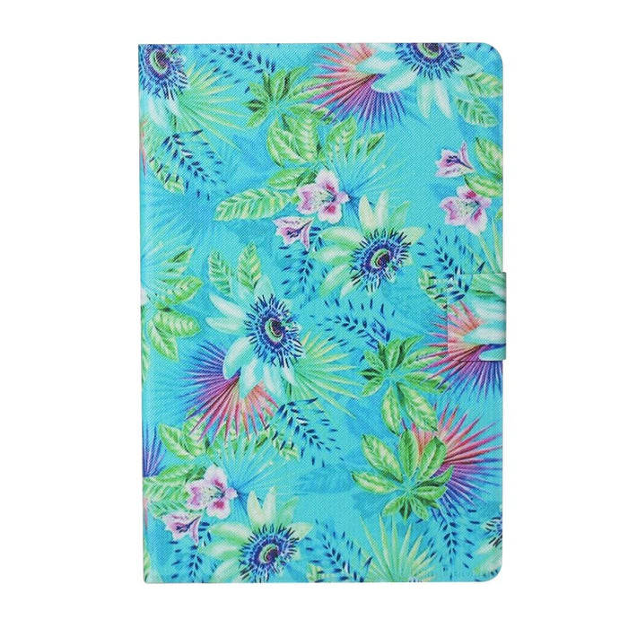 Coloured Drawing Pattern Horizontal Flip Leather Case With Holder & Card Slot
