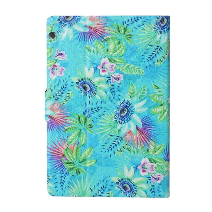 Coloured Drawing Pattern Horizontal Flip Leather Case With Holder & Card Slot