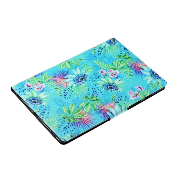 Coloured Drawing Pattern Horizontal Flip Leather Case With Holder & Card Slot