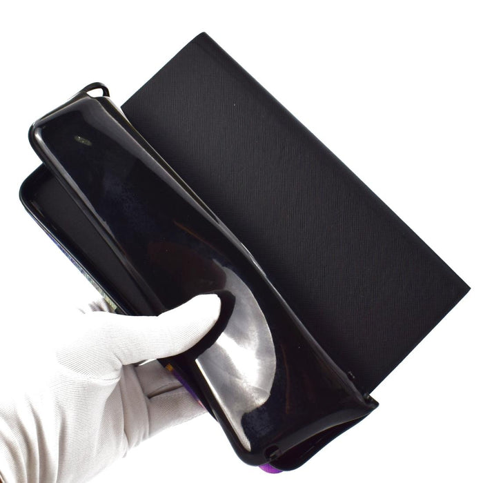 Coloured Drawing Pattern Horizontal Flip Leather Case With Holder & Card Slot