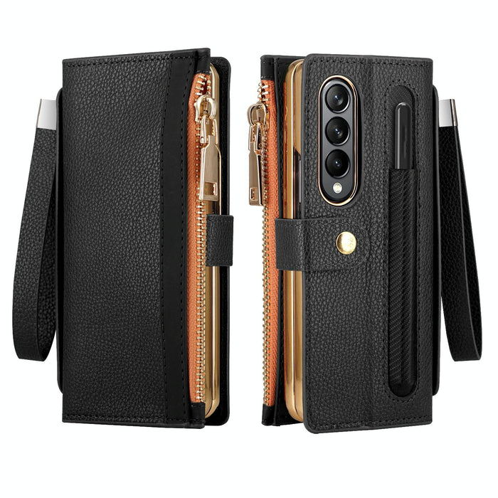 Rfid Anti Theft Leather Case For Samsung Galaxy z Fold 4