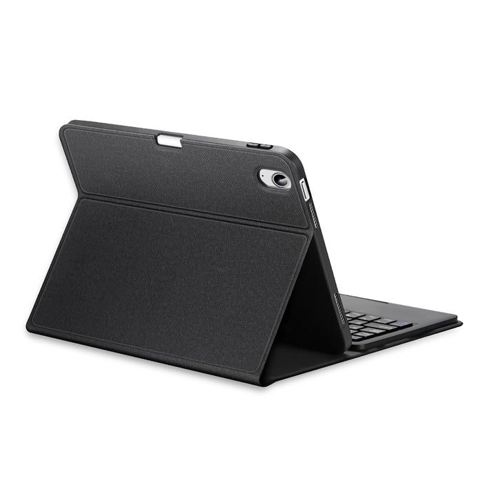 For Ipad 10Th Gen 10.9 2022 Bluetooth Keyboard Leather Case With Touchpad & Smart Sleep Function Black