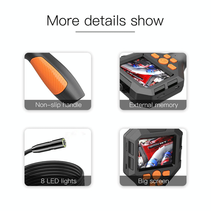 8Mm P10 2.8 Inch Hd Handheld Endoscope With Lcd Screen Length 5M