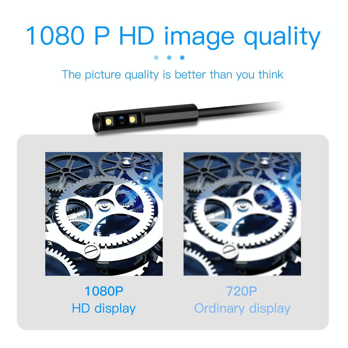 8Mm Side 2.4 Inch Hd Handheld Endoscope Hardlinewith With Lcd Screen Length 2M