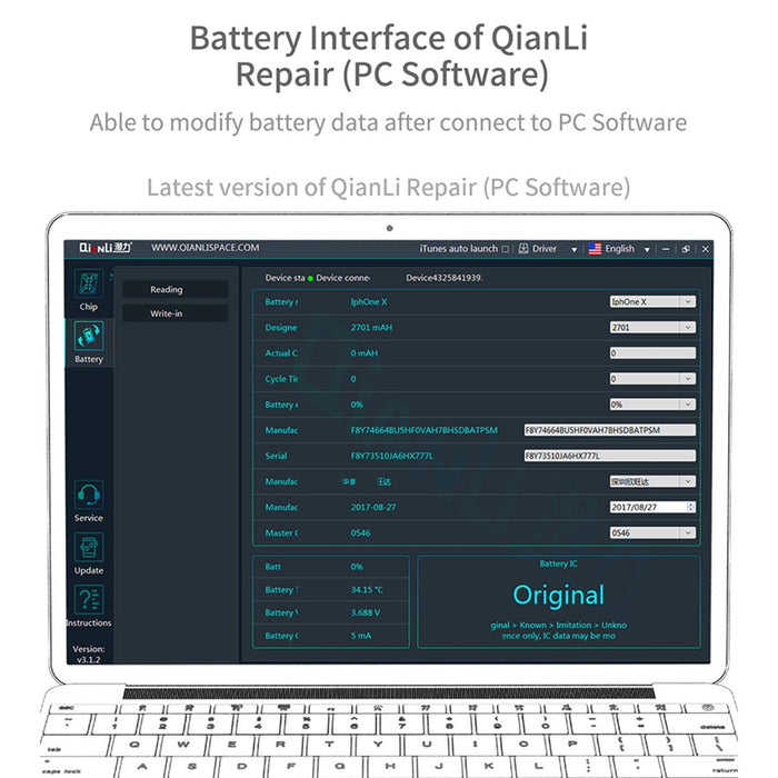 Qianli Icopy Plus 2.2 Battery Module Repair Detection