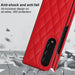 Foldable Microfiber Phone Case Rhombic Design For Samsung