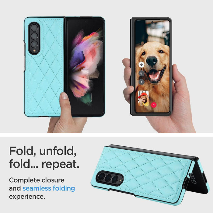 Foldable Microfiber Phone Case Rhombic Design For Samsung