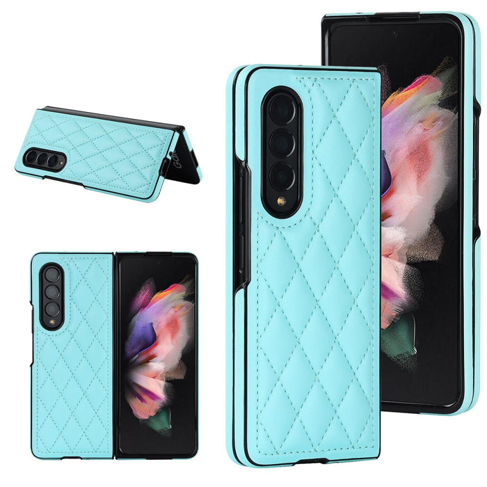 Foldable Microfiber Phone Case Rhombic Design For Samsung