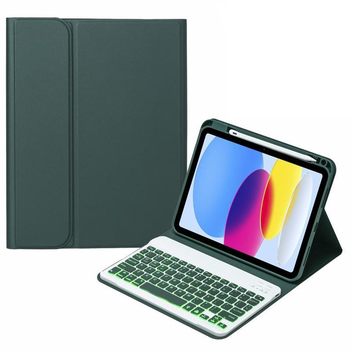 For Ipad 10Th Gen 10.9 2022 Sa-10Ds Backlight Bluetooth Keyboard Leather Tablet Case With Pen Slot