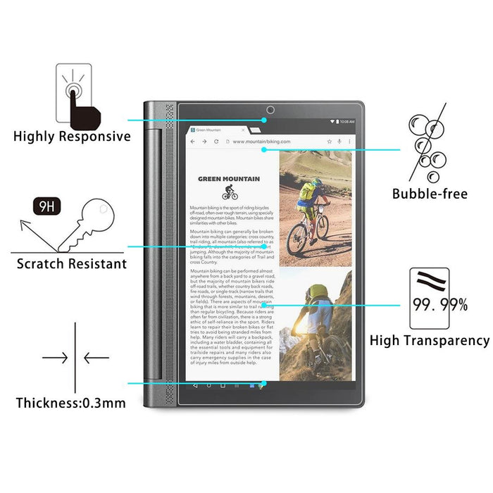 2 Pcs For Lenovo Yoga Tab3 Pro-X90Y 10.1 9H 0.3Mm Explosion-Proof Tempered Glass Film