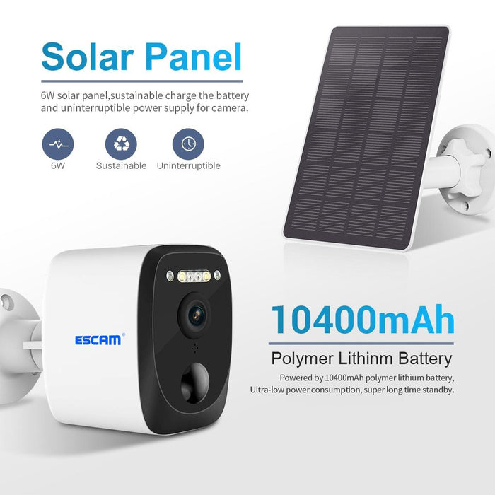 3Mp Cloud Storage Pt Wifi Solar Panel Ip Camera With Pir Alarm Support Night Vision & Two Way Audio