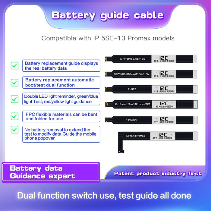 I2c Battery Boot Strap Test Flex Cable For Iphone 13 Pro