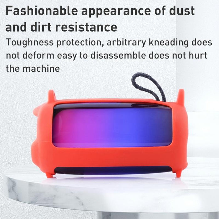 For Jbl Pulse 5 Colourful Light Effect Bluetooth Speaker Silicone Case With Shoulder Strap