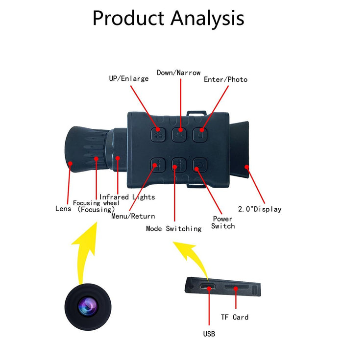 Nv3000 Outdoor Hunting 4K Hd Monocular Digital Night Vision Device