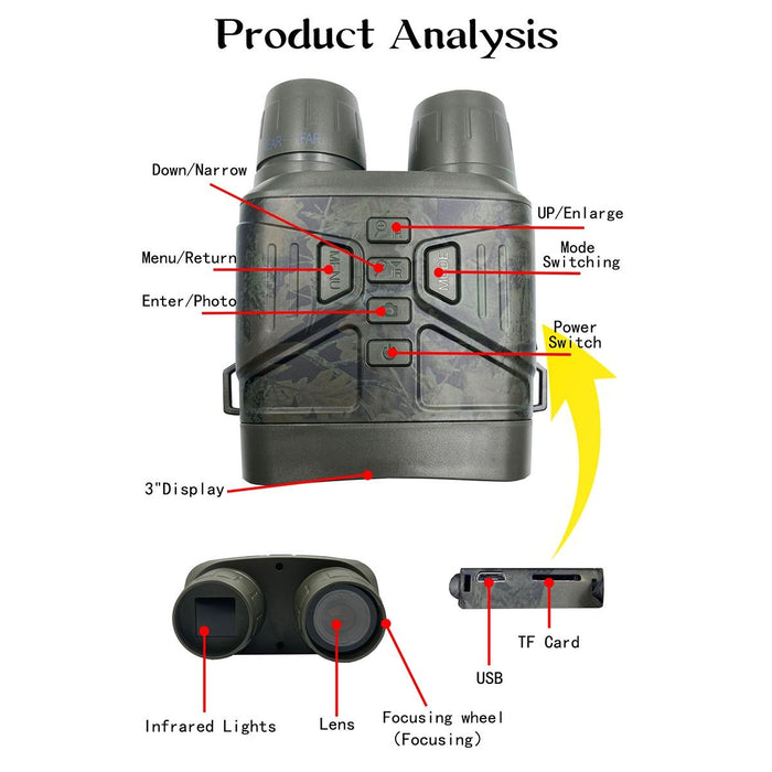 Nv4000C Outdoor Hunting 4K Hd Binocular Digital Night Vision Camouflage