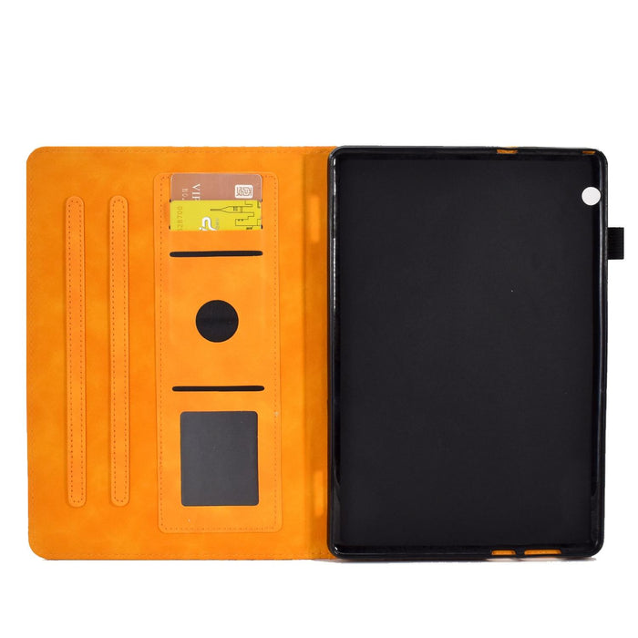 Rhombus Embossed Leather Smart Tablet Case