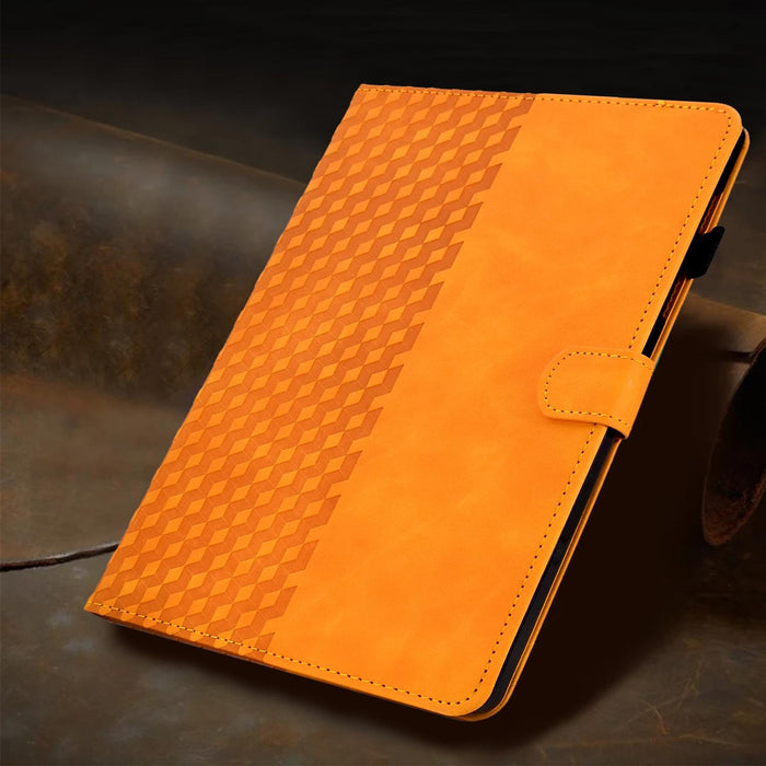 Rhombus Embossed Leather Smart Tablet Case