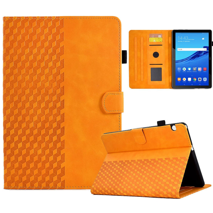 Rhombus Embossed Leather Smart Tablet Case