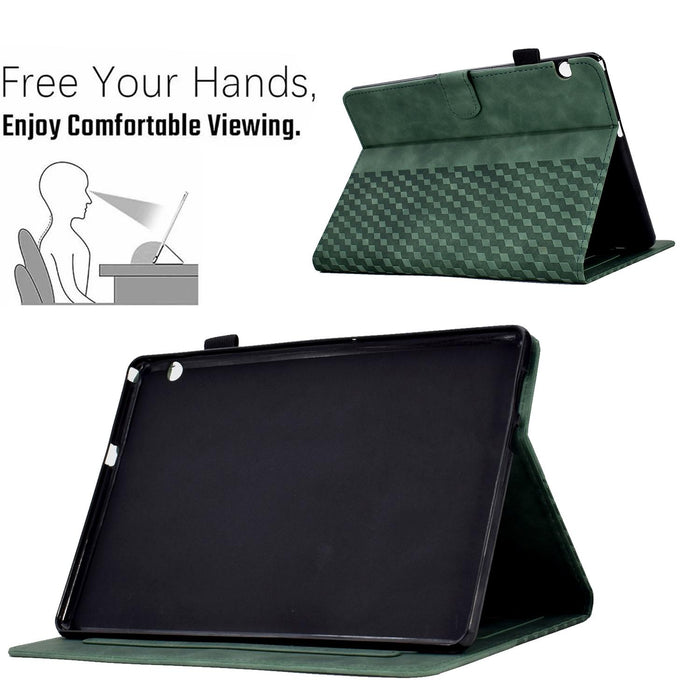 Rhombus Embossed Leather Smart Tablet Case
