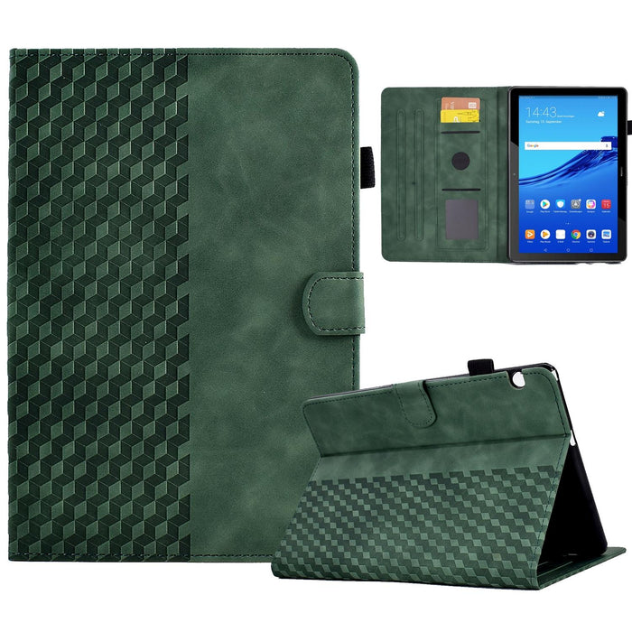 Rhombus Embossed Leather Smart Tablet Case
