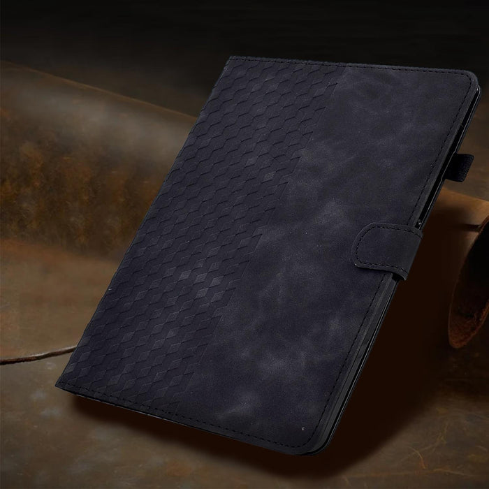 Rhombus Embossed Leather Smart Tablet Case