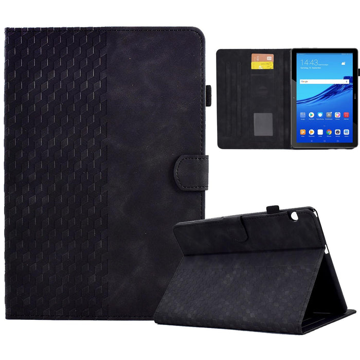 Rhombus Embossed Leather Smart Tablet Case
