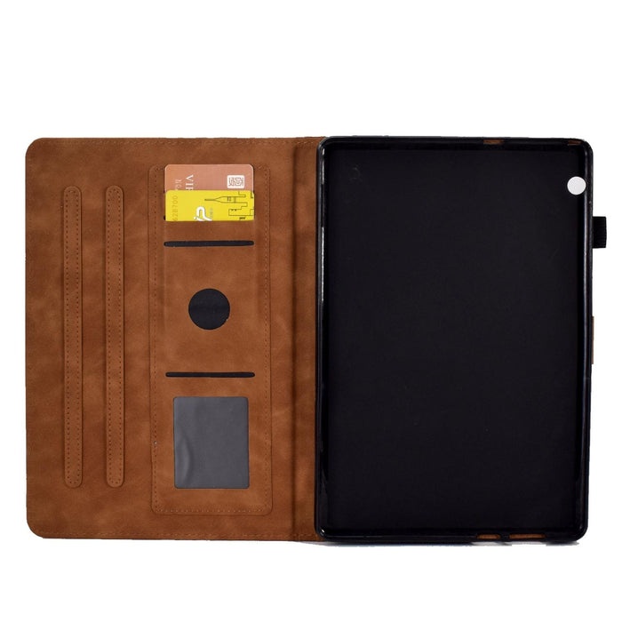 Rhombus Embossed Leather Smart Tablet Case