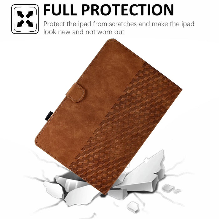 Rhombus Embossed Leather Smart Tablet Case