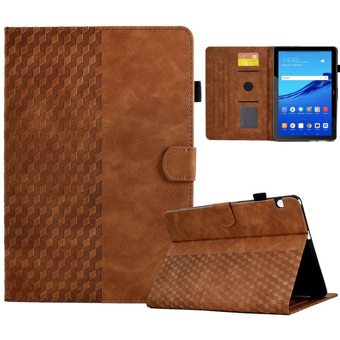 Rhombus Embossed Leather Smart Tablet Case