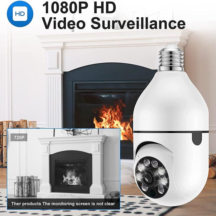 2.0Mp 1080P Light Bulb Wifi Camera Support Ir Night Vision / Motion Detection / Two-Way Voice