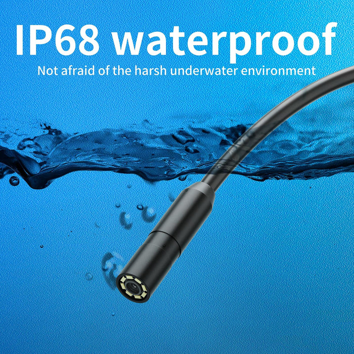 Ip68 8Leds 8Mm Industrial Videoscope For Iphone 8 Pin Length 2M Hard Line