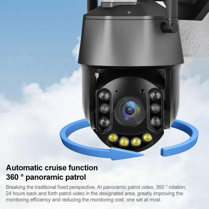 5Mp Wireless Wifi Laser Spherical Camera Supports Two-Way Voice & Mobile Monitoring Black